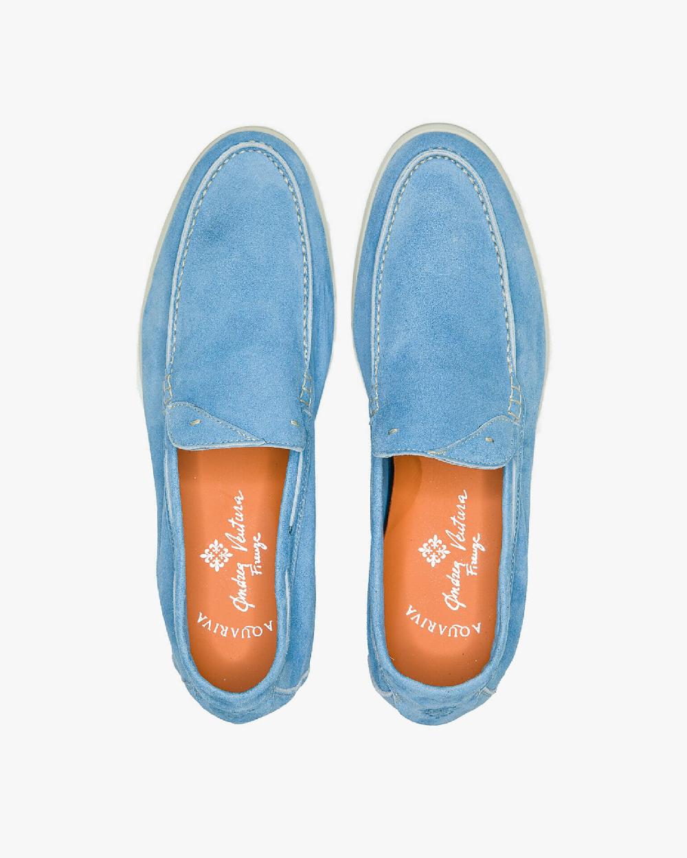 Andrea ventura MOCASSINO AQUARIVA ISEO IN SUEDE AZZURRO Novità
