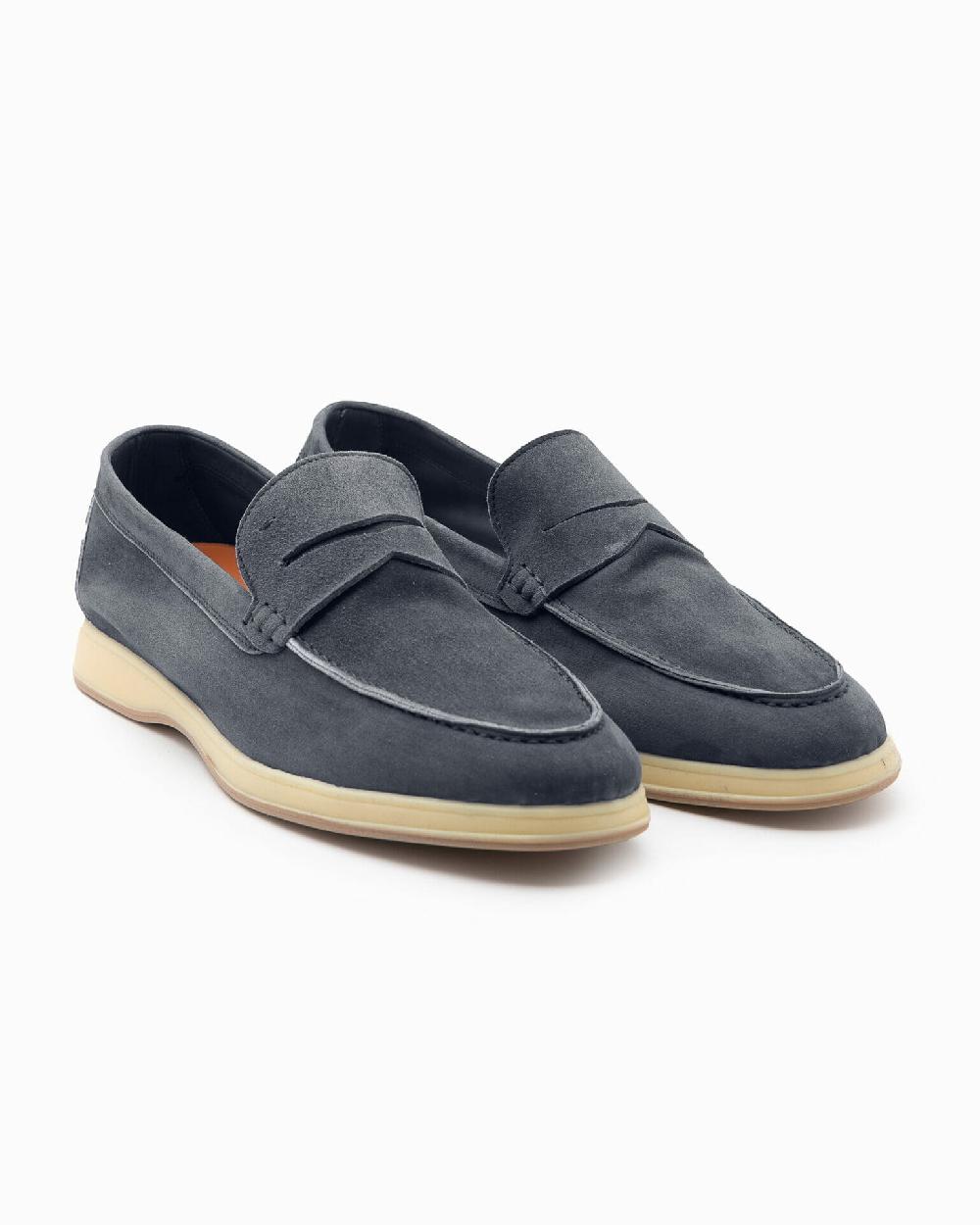 Andrea ventura Mocassino Aquariva 80 in suede night blue Economico