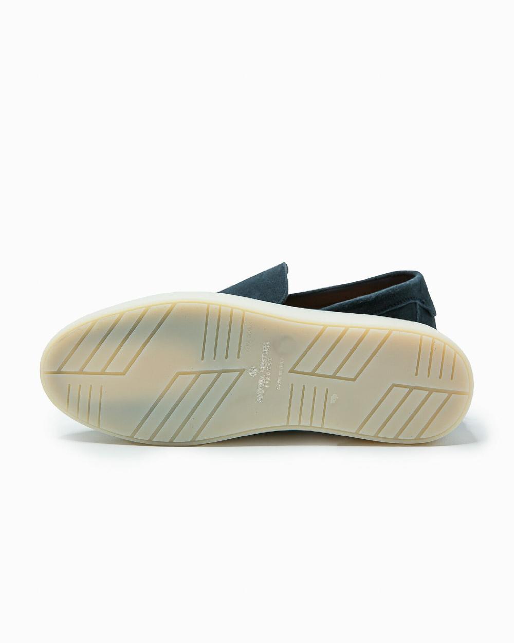 Andrea ventura MOCASSINO ST BARTH LS IN SUEDE ECLIPSE BLUE Vendite Flash