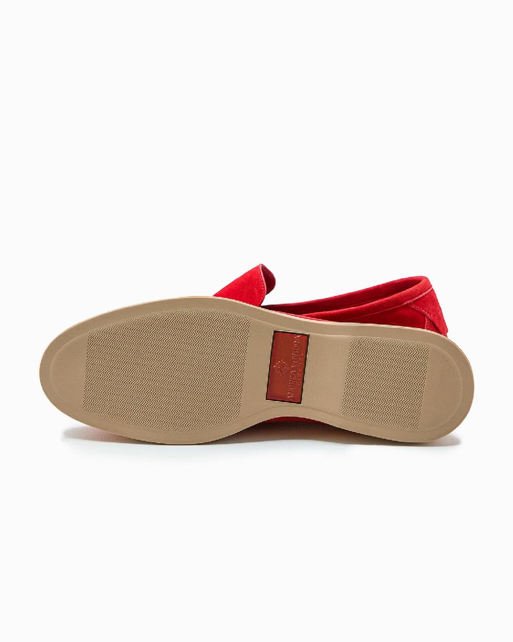 Andrea ventura MOCASSINO DONNA AQ-D COAST IN SUEDE ROSSO Nuovo