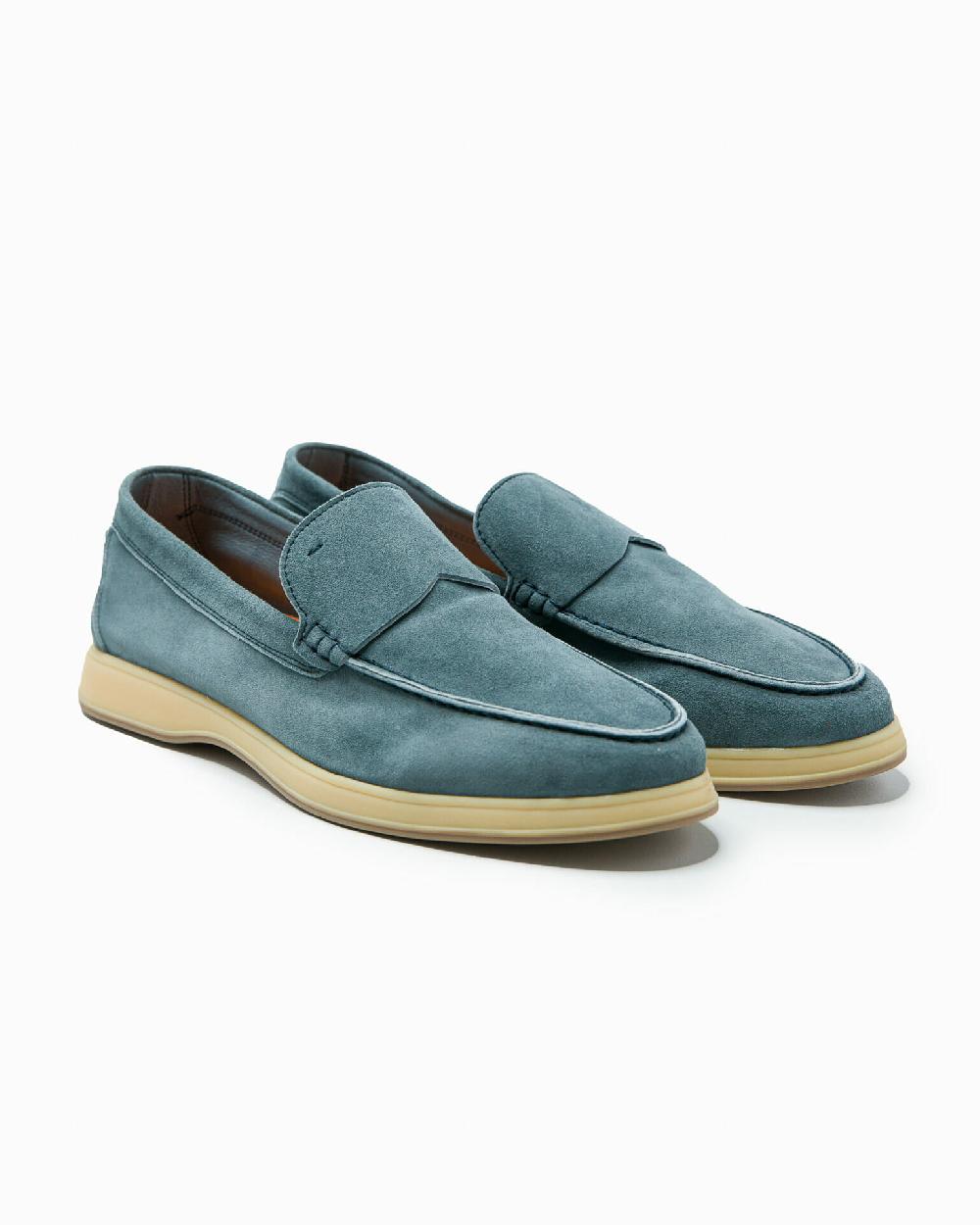 Andrea ventura MOCASSINO DONNA AQUARIVA-D 90 IN SUEDE BOY GREY BLUE Qualità