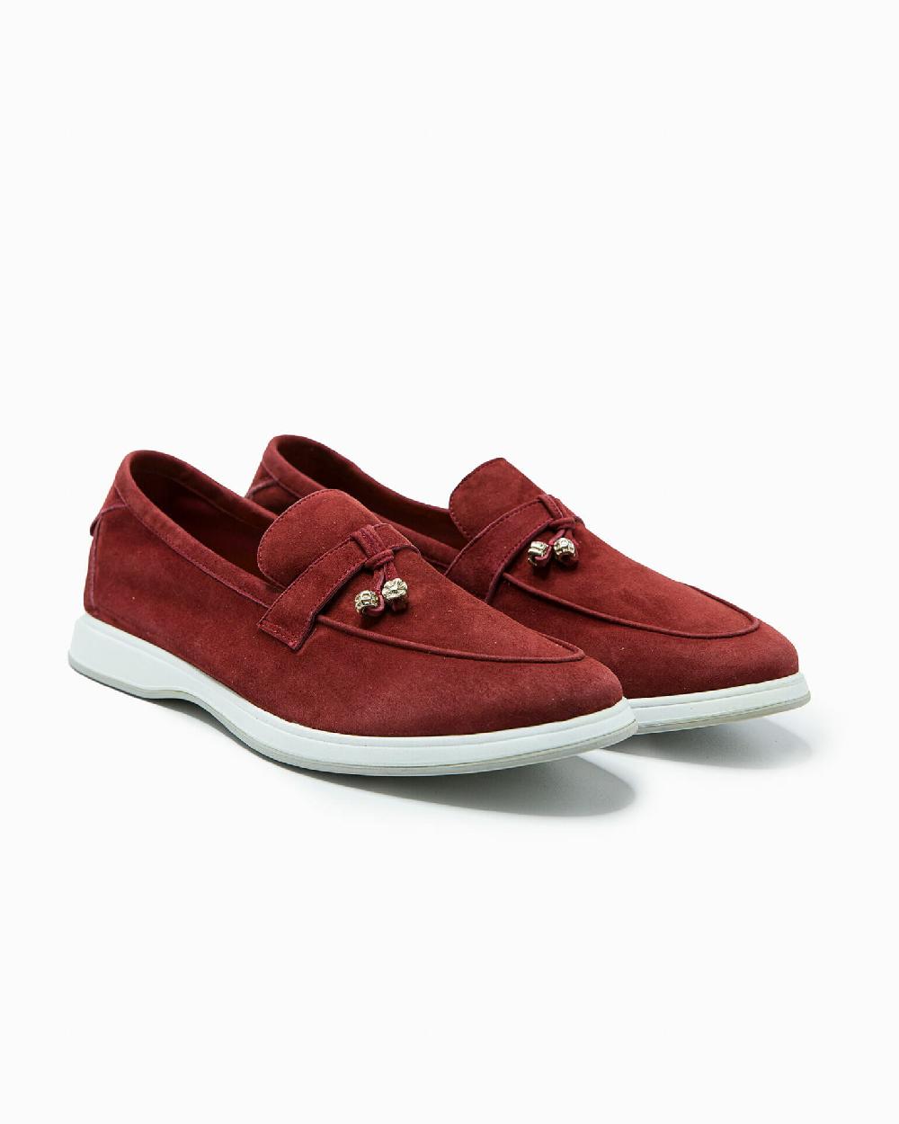 Andrea ventura Mocassino senza lacci con charms color argento Aq-D BEACH-CHARMS1 in suede color mattone Negozi Online