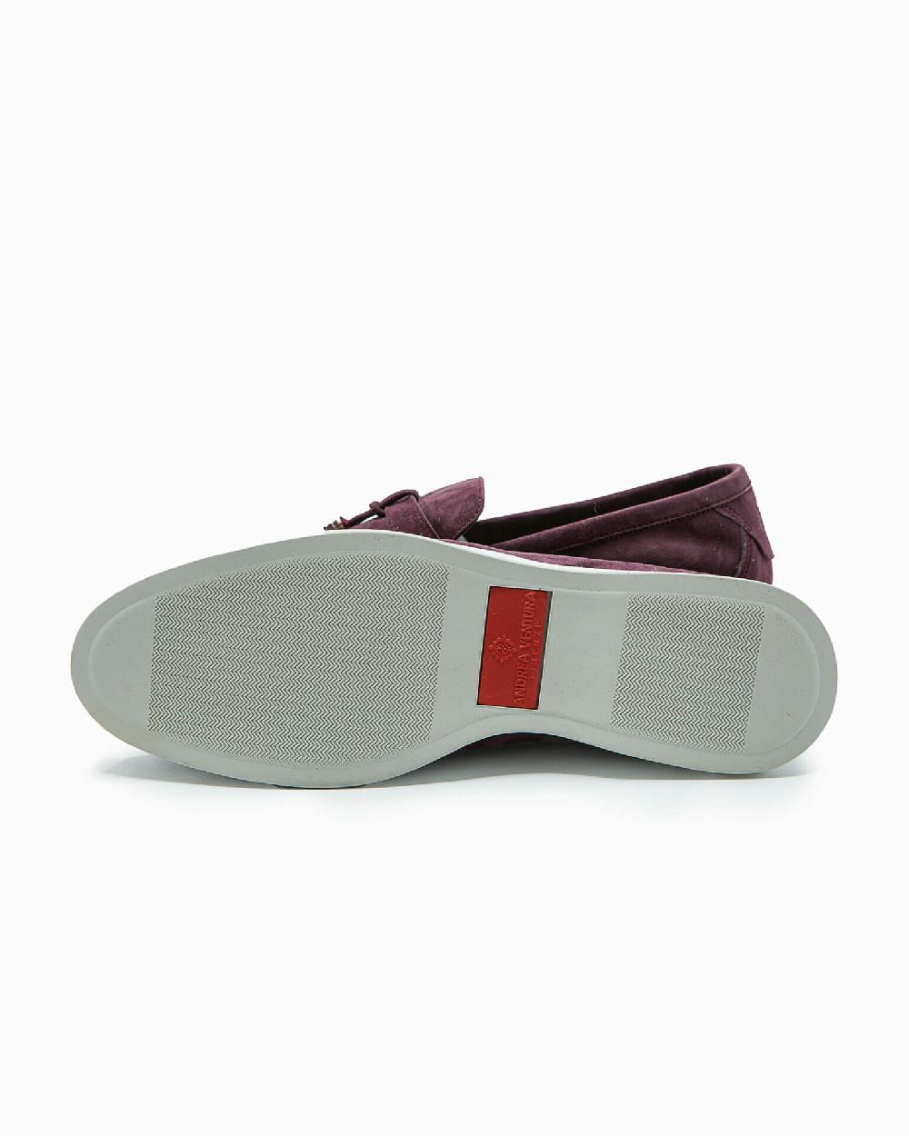 Andrea ventura Mocassino senza lacci con charms color argento Aq-D BEACH-CHARMS1 in suede color mattone Negozi Online