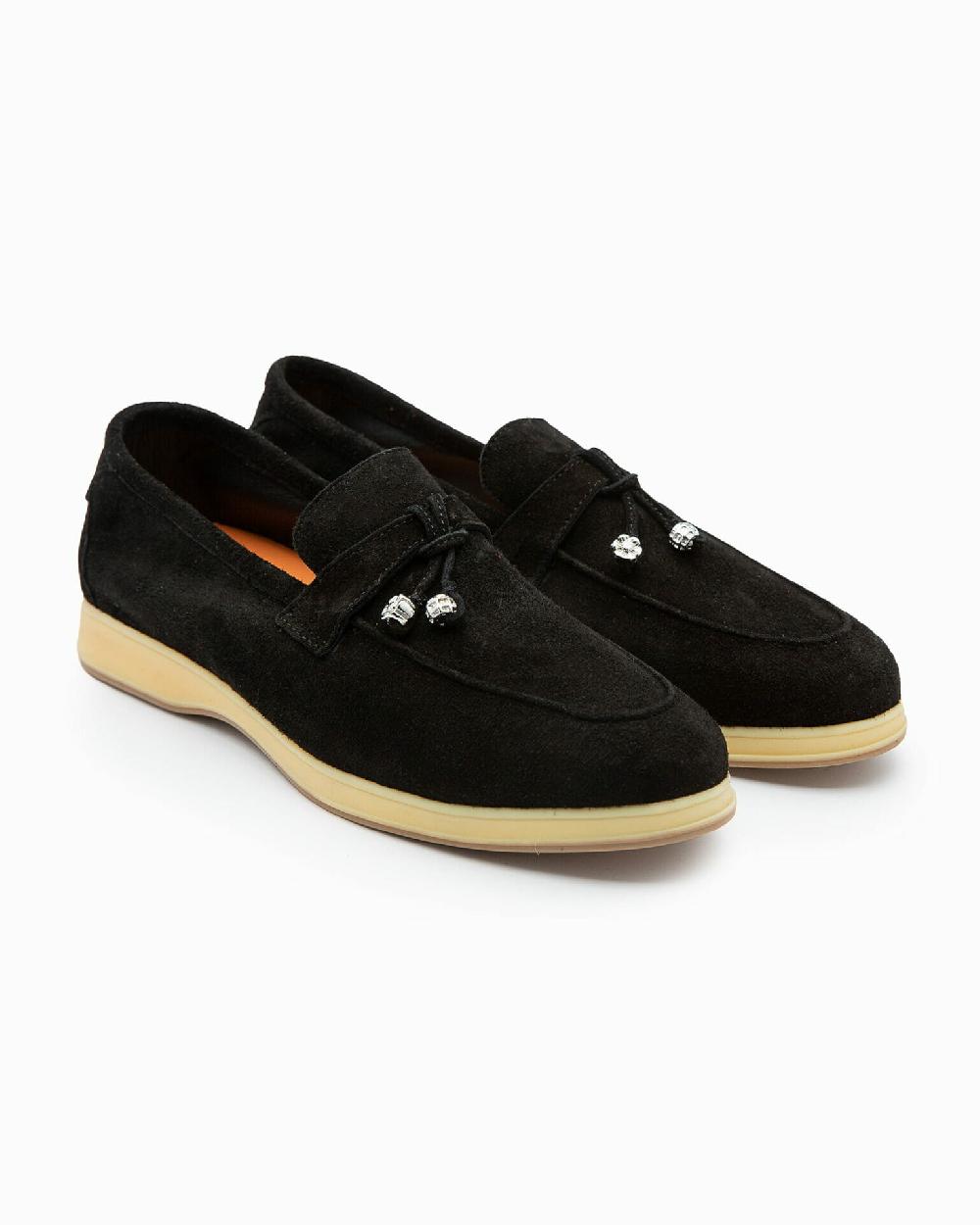 Andrea ventura Mocassino senza lacci con charms color argento Aq-D BEACH-CHARMS1 in suede color nero Acquista Ora